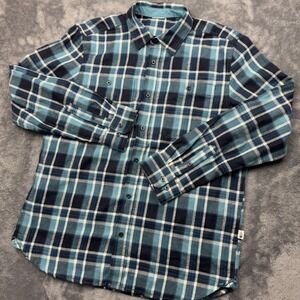 North Face Shirt Mens XL Blue Plaid Flannel Button Up Long Sleeve Casual Outdoor